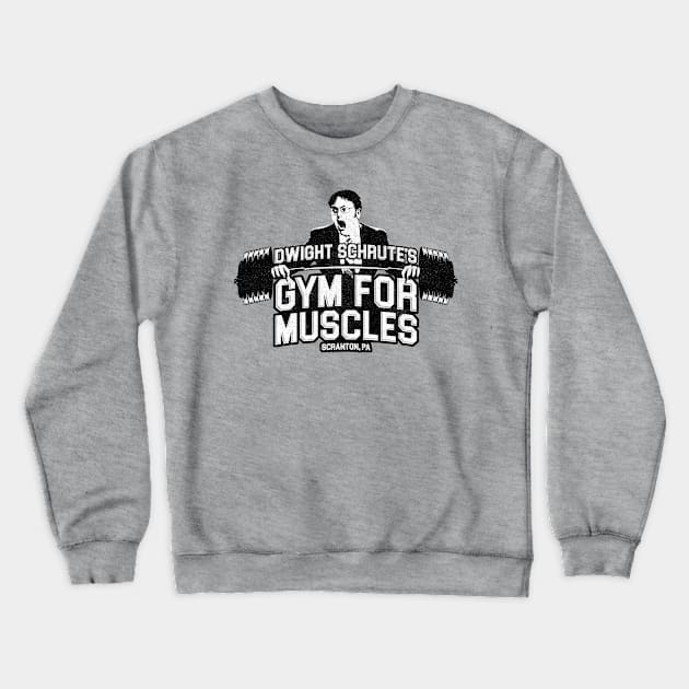 Dwight Schrute's Gym For Muscles Crewneck Sweatshirt by huckblade